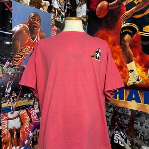 Vintage Looney Tunes Sylvester Tweety Embroidered Pink T-Shirt Mens Sz 2XL